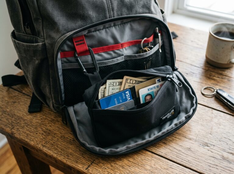 money pouch for backpack
